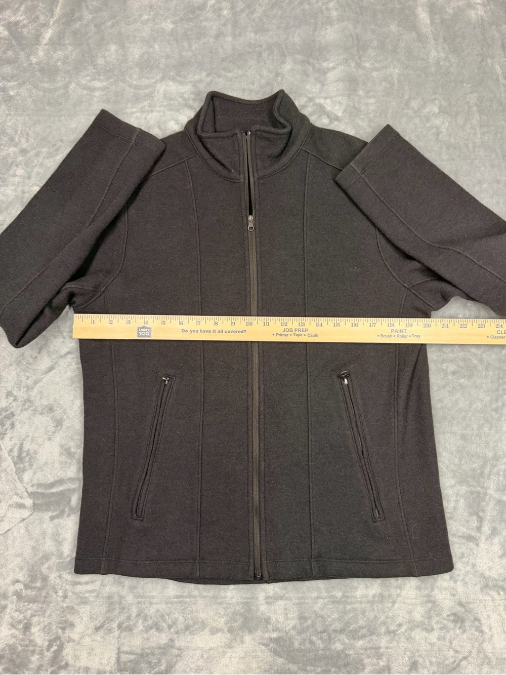 ibex Womens Wool Black Full-Zip Sweater Jacket - Picture 10 of 10
